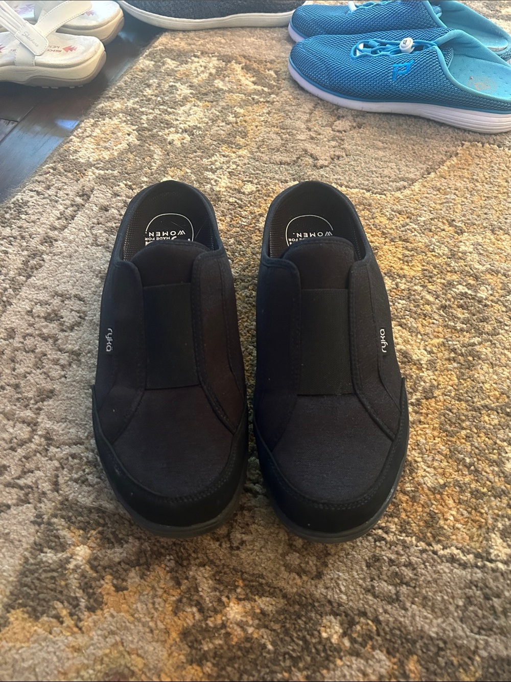 Ryka Black Slip-On Women's Casual Loafers